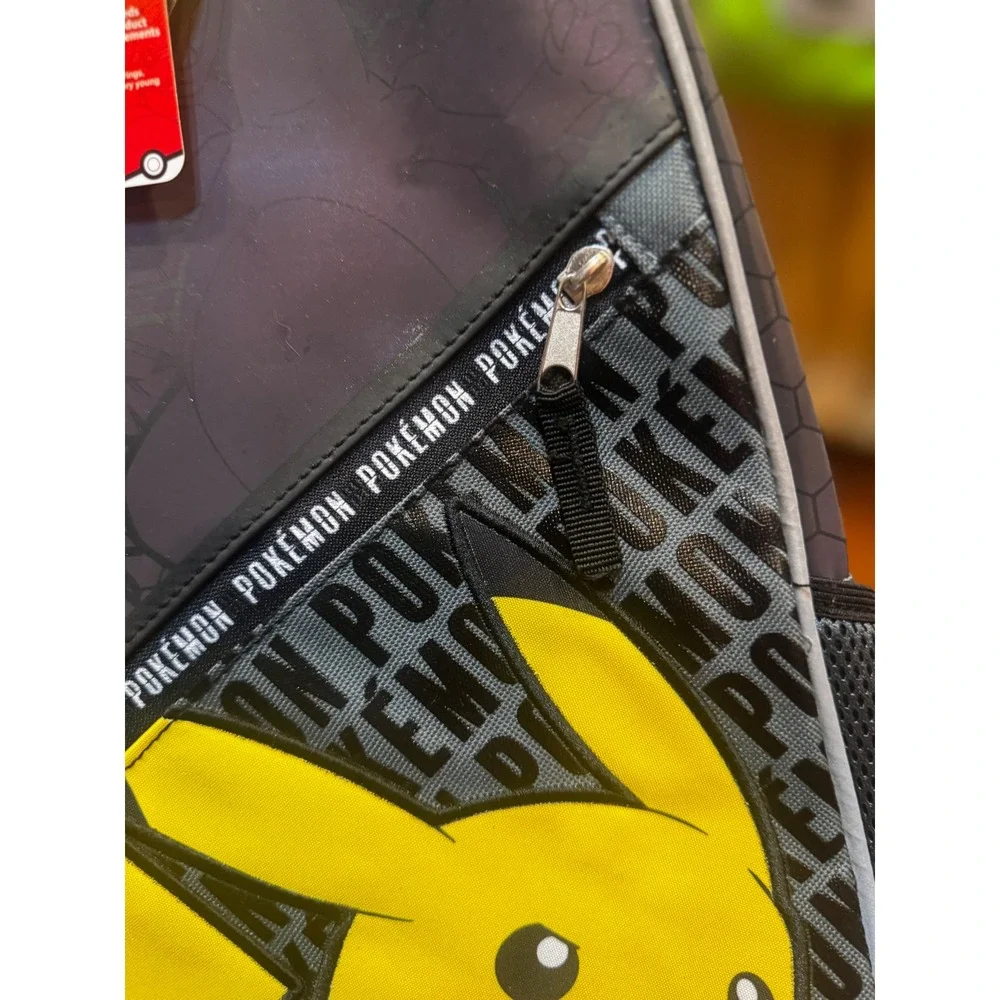 Pokemon Pikachu Kids Backpack Bioworld Gray Black Reflective Safety School Bag